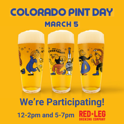 Yellow CO Pint Day post with 3 pint glasses