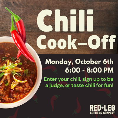 Chili bowl with chilis and event information