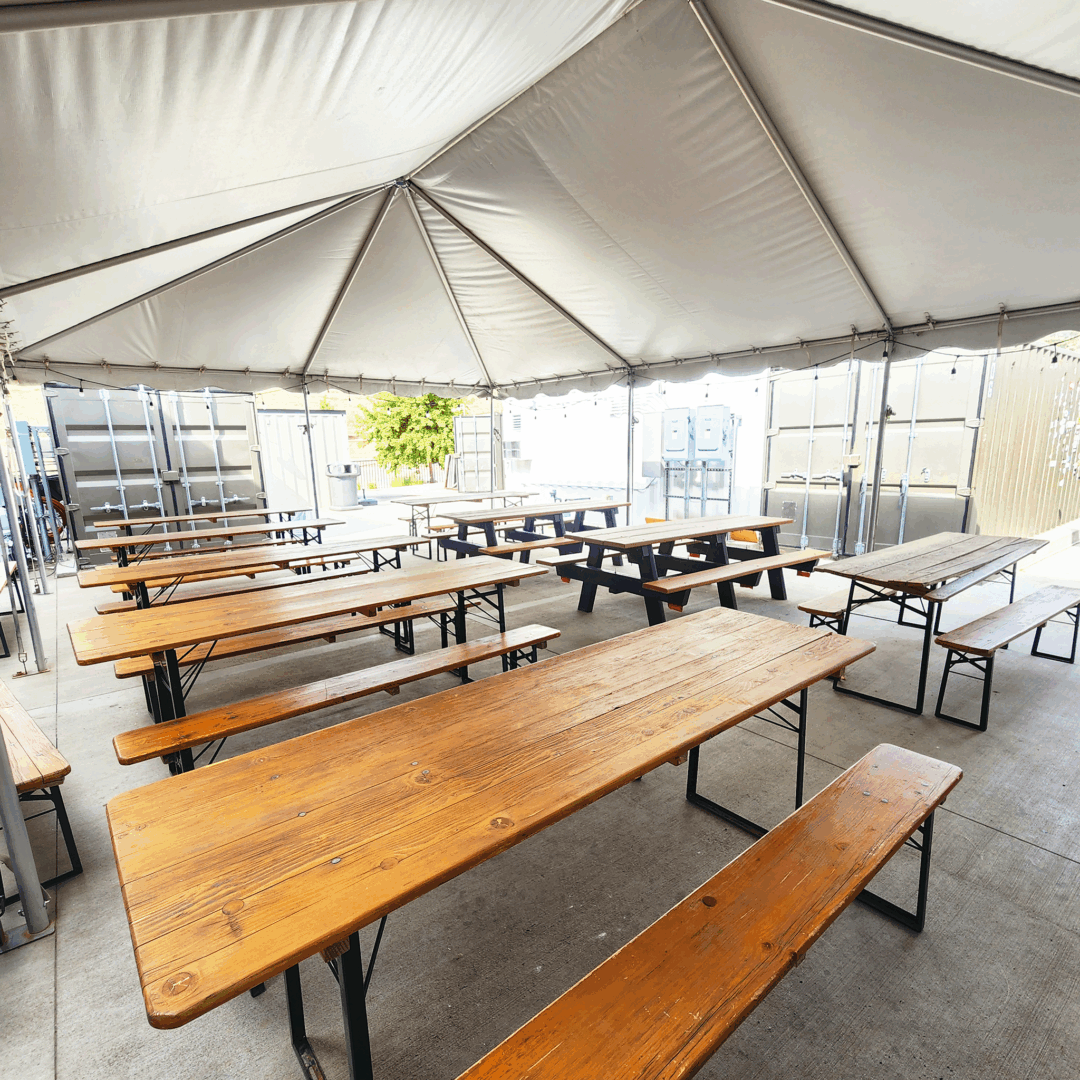 Empty Social Scene Tent Rental Space