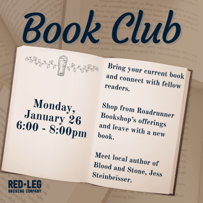 Book and Red Leg Logo