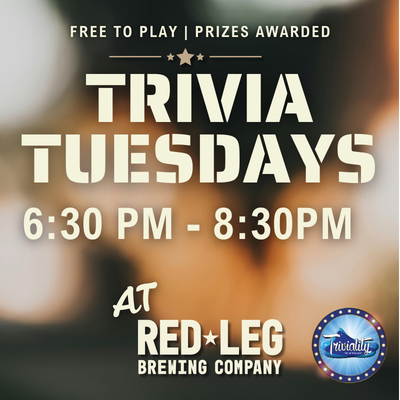 Tuesday Trivia time and blurred lights background